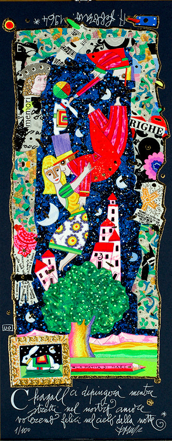 Chagall ci dipingerà mentre stretti nel nostro amore voleremo felici nel cielo della notte ... ()